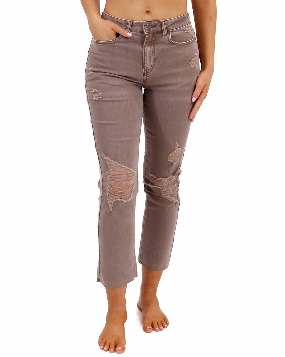 NEW GRACE AND LACE mel's favorite straight leg cropped denim jeans in vintage wi